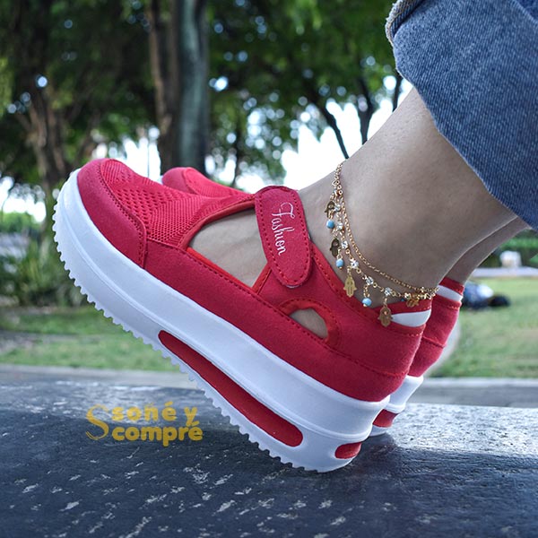Calzado Deportivo Fashion Rojo | Soñé y Compré