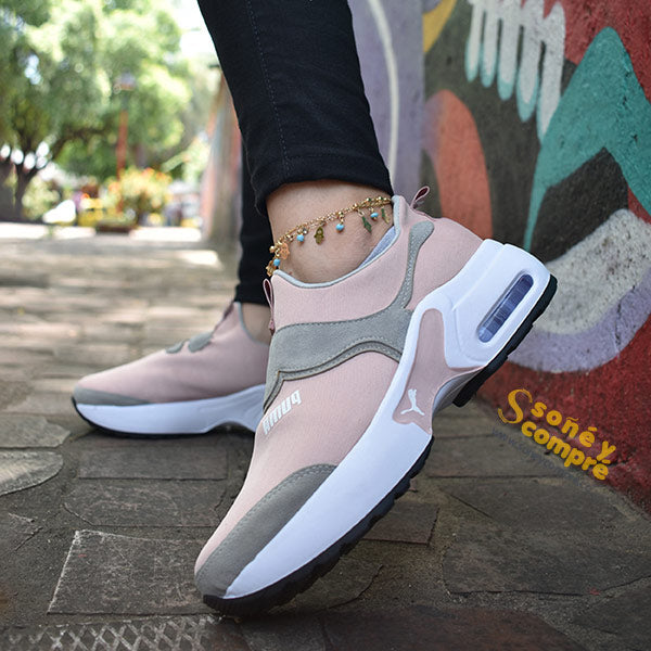 Calzado Deportivo Puma Gris Rosado | Soñé y Compré